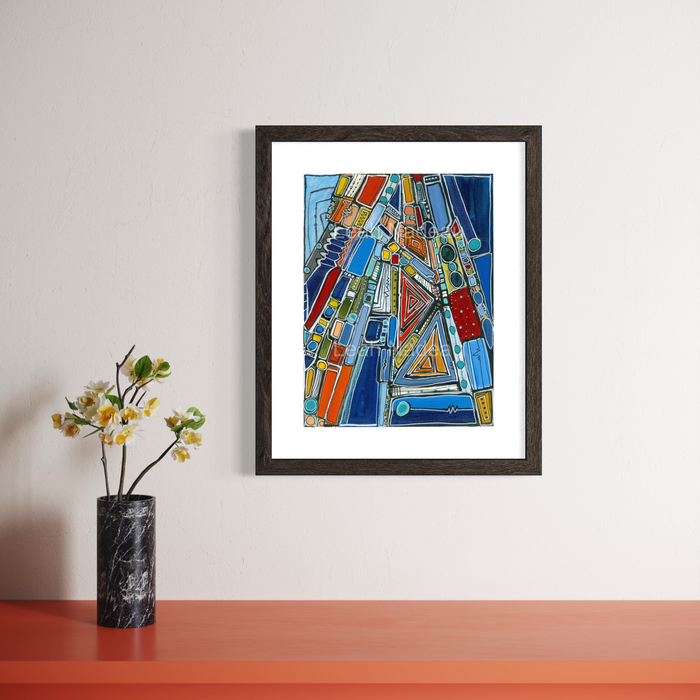 Space Elevator- Original Painting by Leah Nadeau