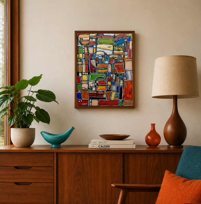 Paint by Numbers- Original Painting by Leah Nadeau