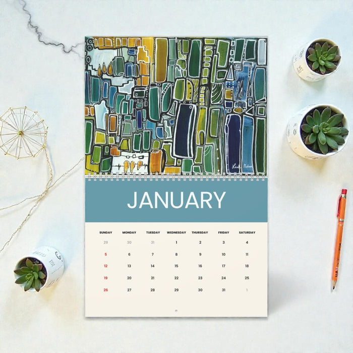 Abstract Art Wall Calendar by Leah Nadeau 2026