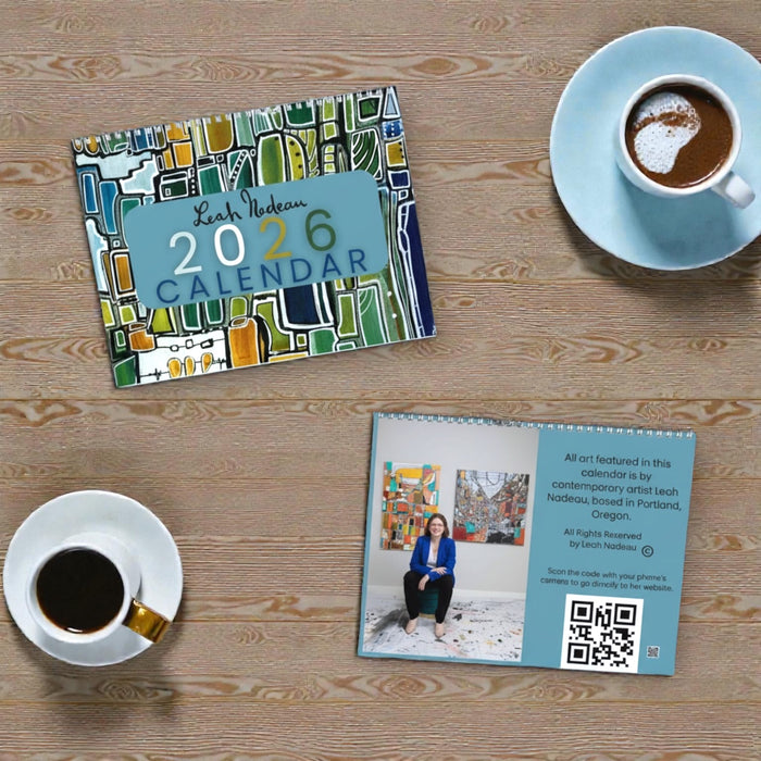 Abstract Art Wall Calendar by Leah Nadeau 2026