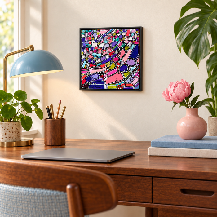 Learning As She Plays- Original Painting by Leah Nadeau