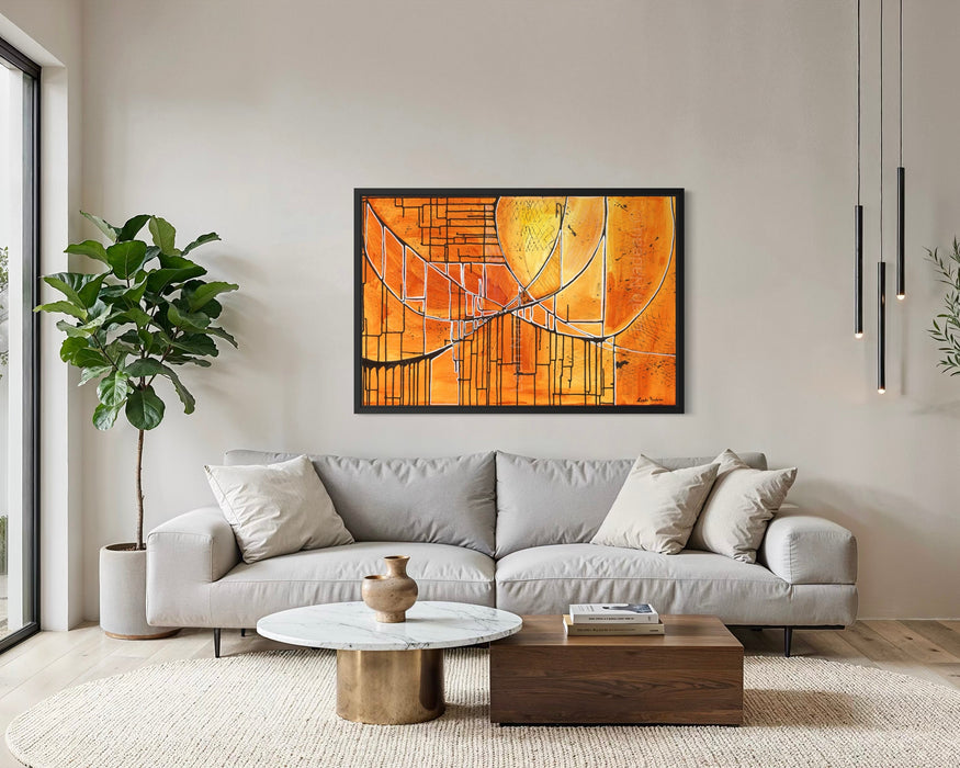 "Constructing the Golden Gate Bridge" Fine Art Print | Abstract Golden Gate Bridge Art