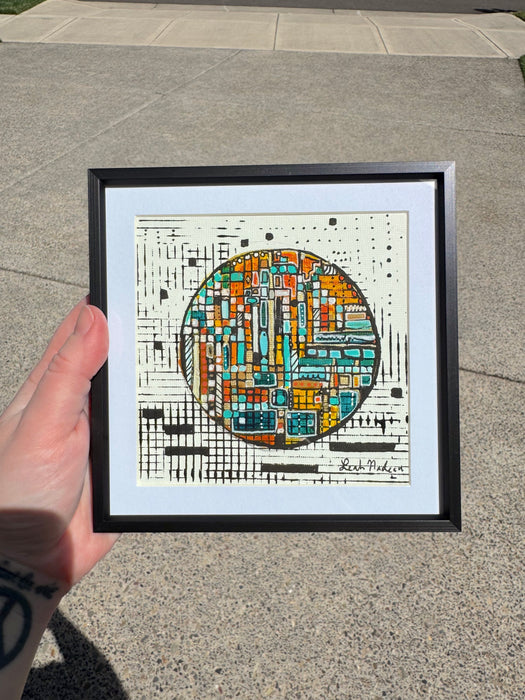New York Grid- Original Painting by Leah Nadeau
