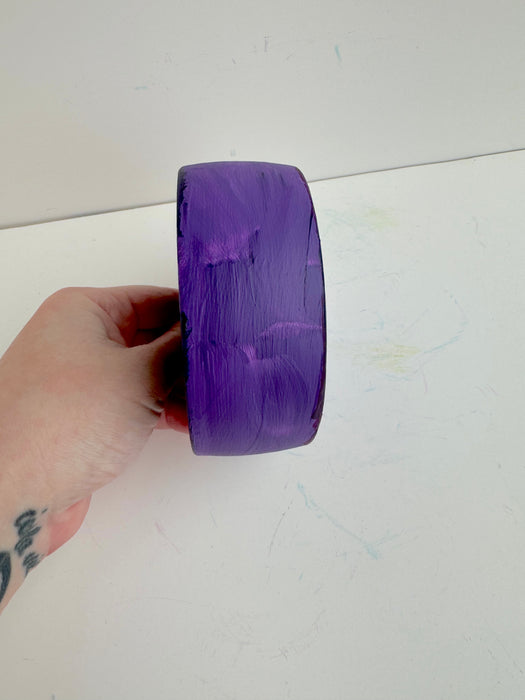 Purple Neon Hand-painted Round Ceramic Box