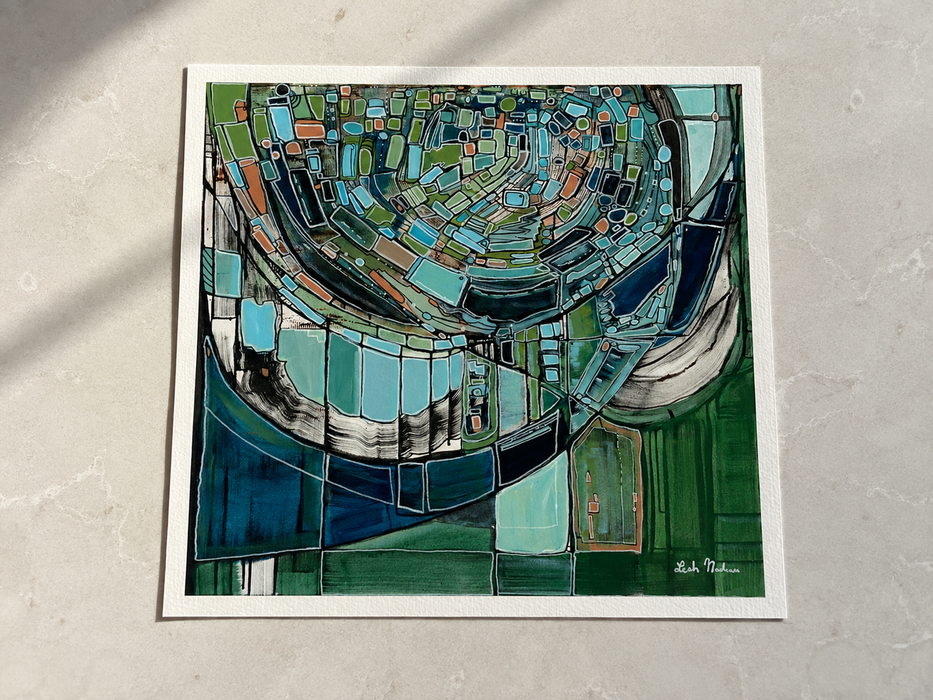 Leah Nadeau's Evergreen Horizon Fine Art Print on Paper
