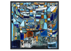 Mid Century Modern Blue Abstract Portland Oregon