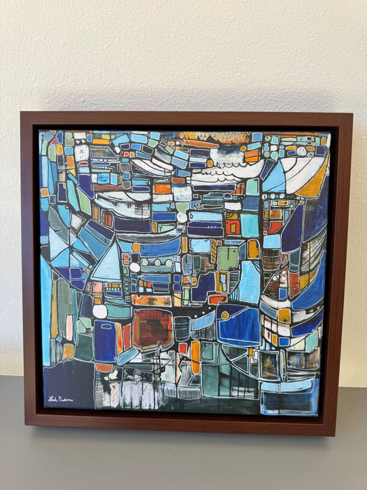 Mid Century Modern Blue Abstract Portland Oregon