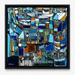 Mid Century Modern Blue Abstract Portland Oregon