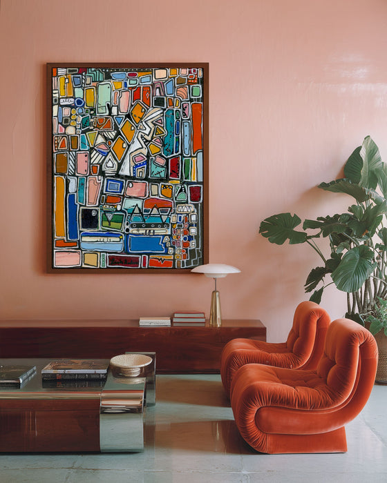 "Montavilla" Abstract Cityscape Fine Art Print