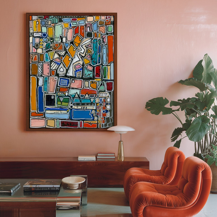 "Montavilla" Abstract Cityscape Fine Art Print