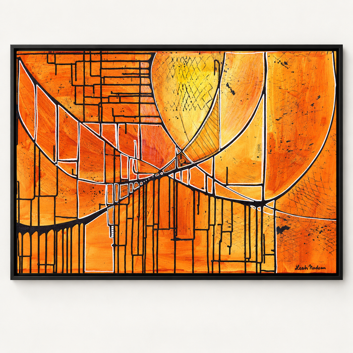 "Constructing the Golden Gate Bridge" Fine Art Print | Abstract Golden Gate Bridge Art
