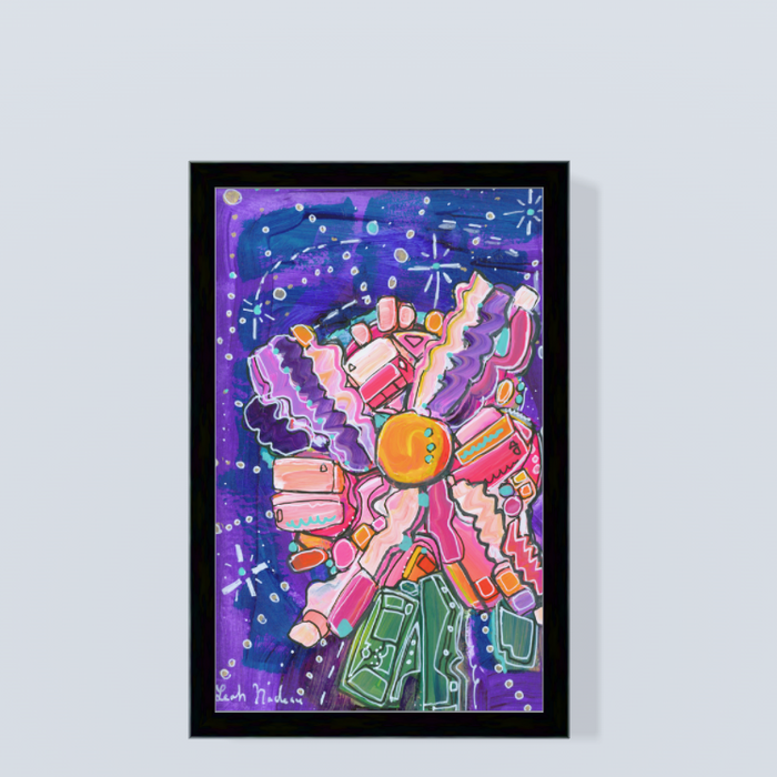 Space Floral- Original Painting by Leah Nadeau
