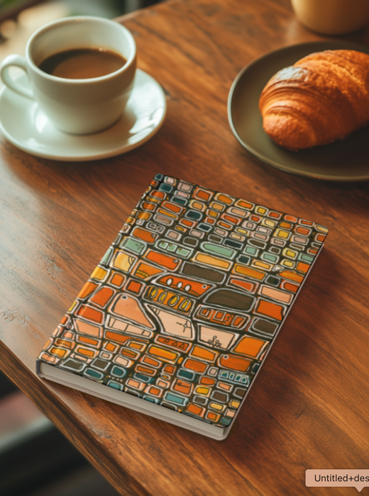 Retro Wave Hard Covered Journal
