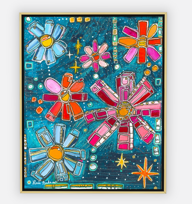 "Floral Galaxy" Fine Art Print- Canvas and Paper