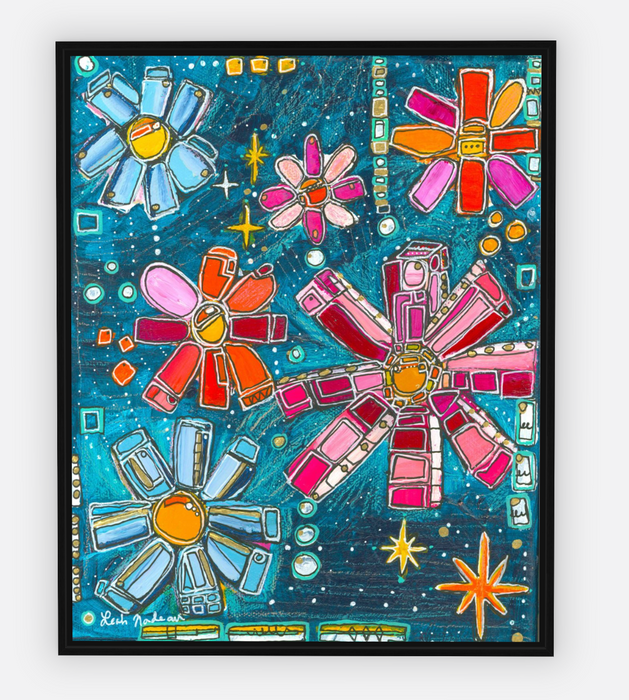 "Floral Galaxy" Fine Art Print- Canvas and Paper