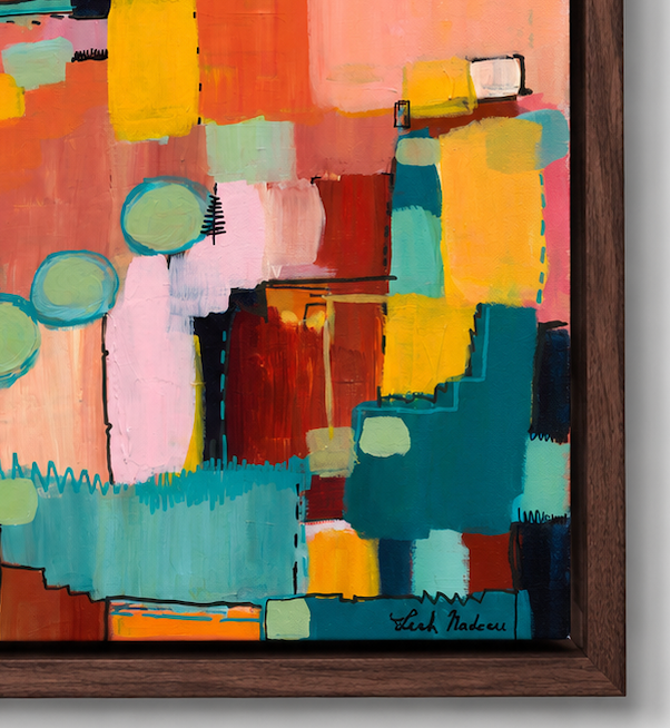 "Sunset Fiesta" Fine Art Print by Leah Nadeau | Geometric Abstract Wall Art