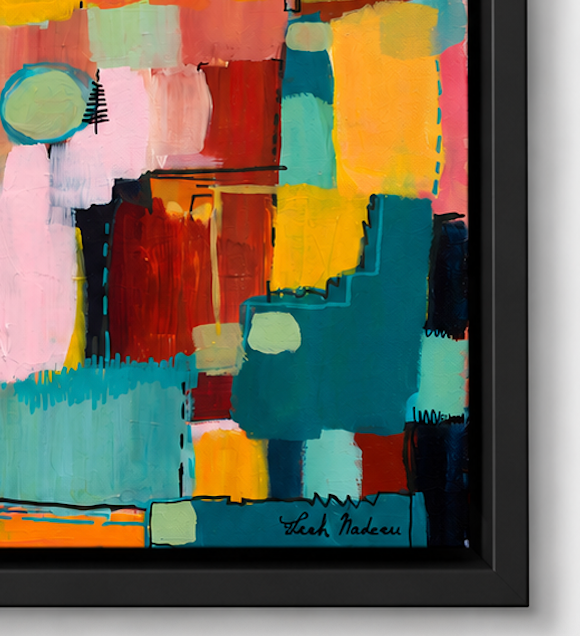 "Sunset Fiesta" Fine Art Print by Leah Nadeau | Geometric Abstract Wall Art