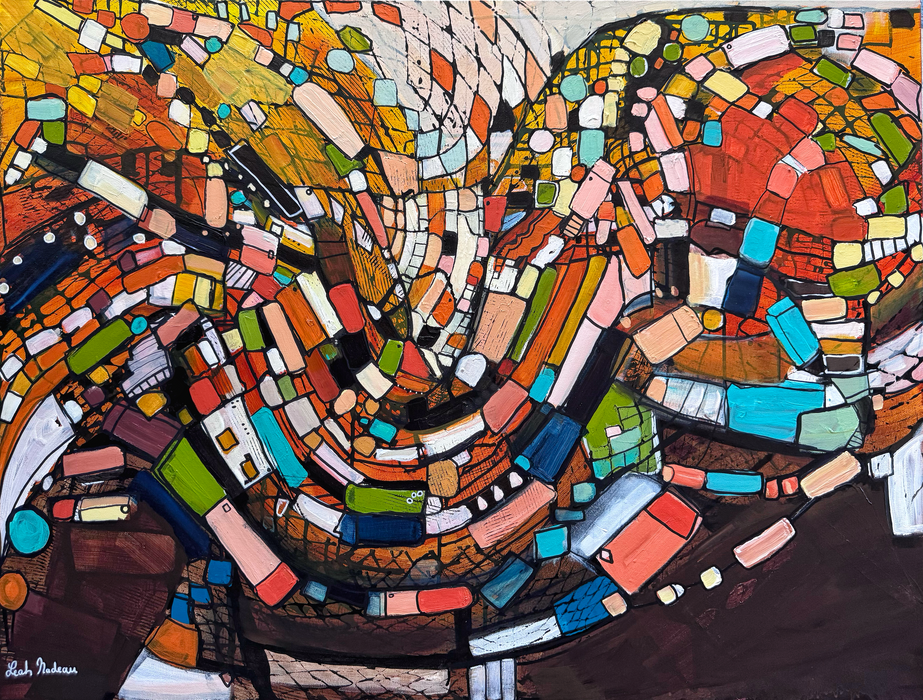 Technicolor Twirl- Original Painting by Leah Nadeau
