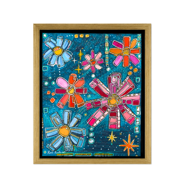 Floral Galaxy- Original Painting by Leah Nadeau