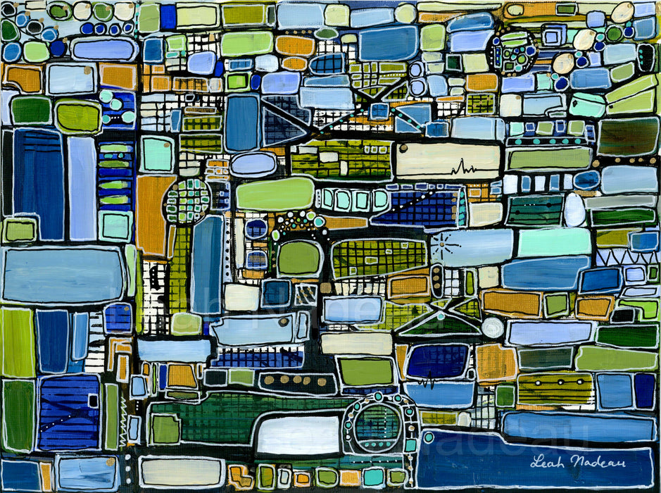 Right Side of The River- Original Painting by Leah Nadeau