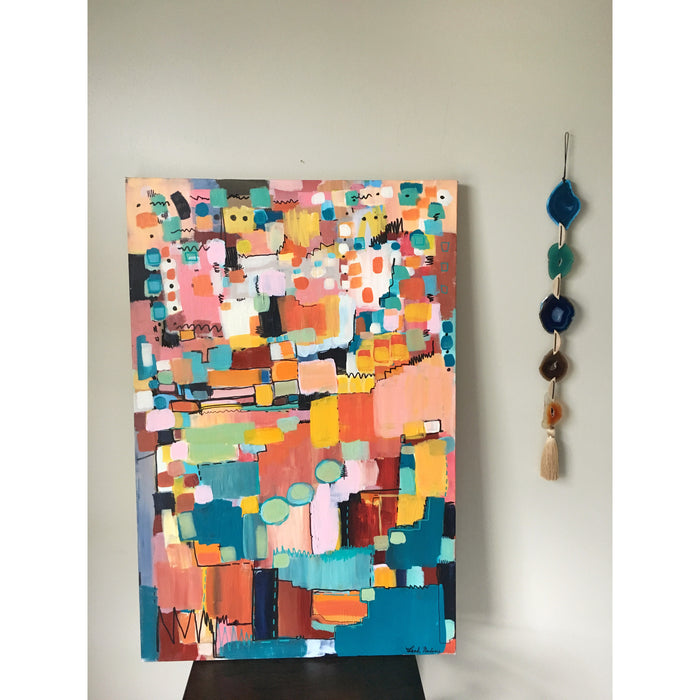 "Sunset Fiesta" Fine Art Print by Leah Nadeau | Geometric Abstract Wall Art