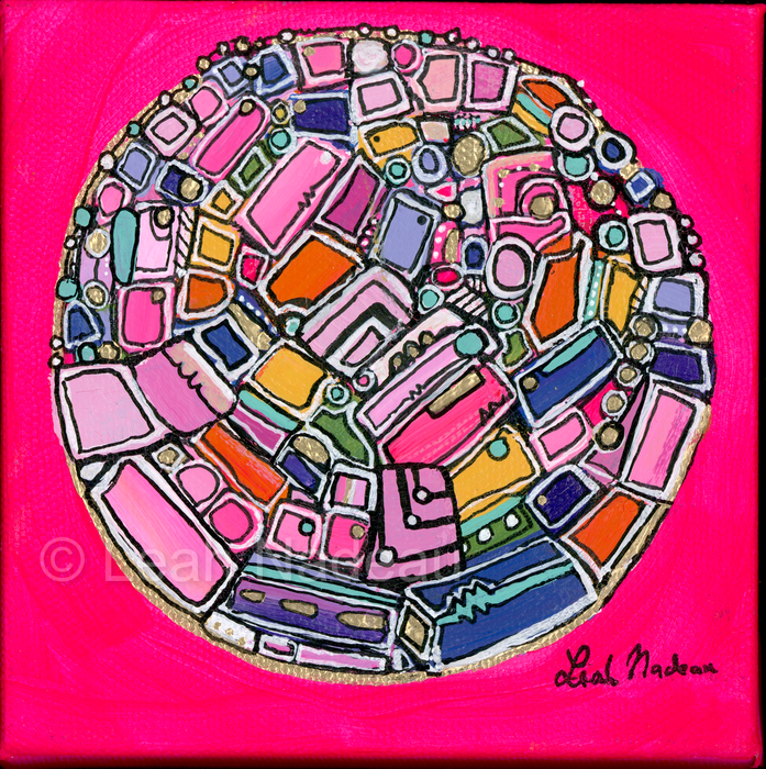 Razzle Dazzle Rose- Original Painting by Leah Nadeau
