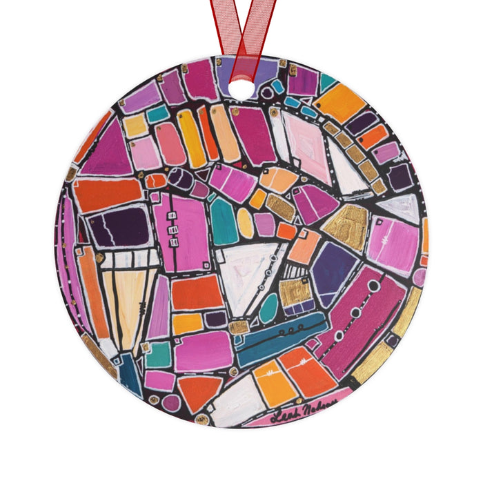 Malibu Magenta Metal Ornament