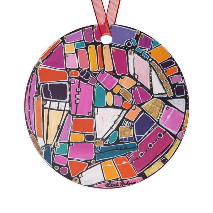 Malibu Magenta Metal Ornament