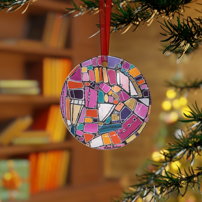 Malibu Magenta Metal Ornament